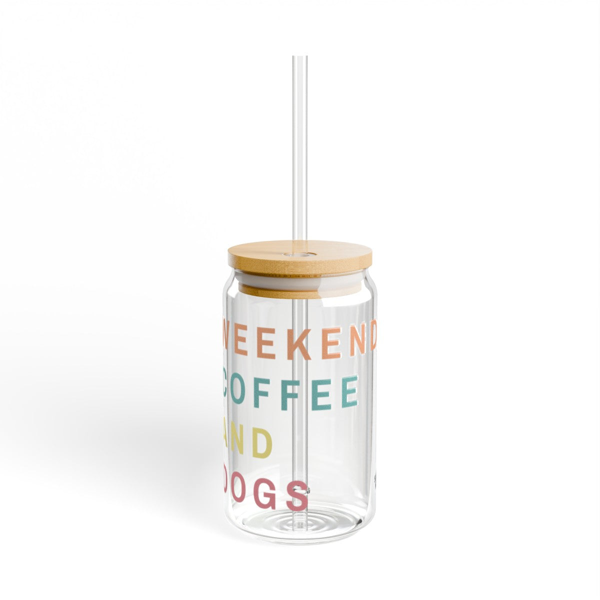 Weekends Coffee Dogs 16oz Glass Cup