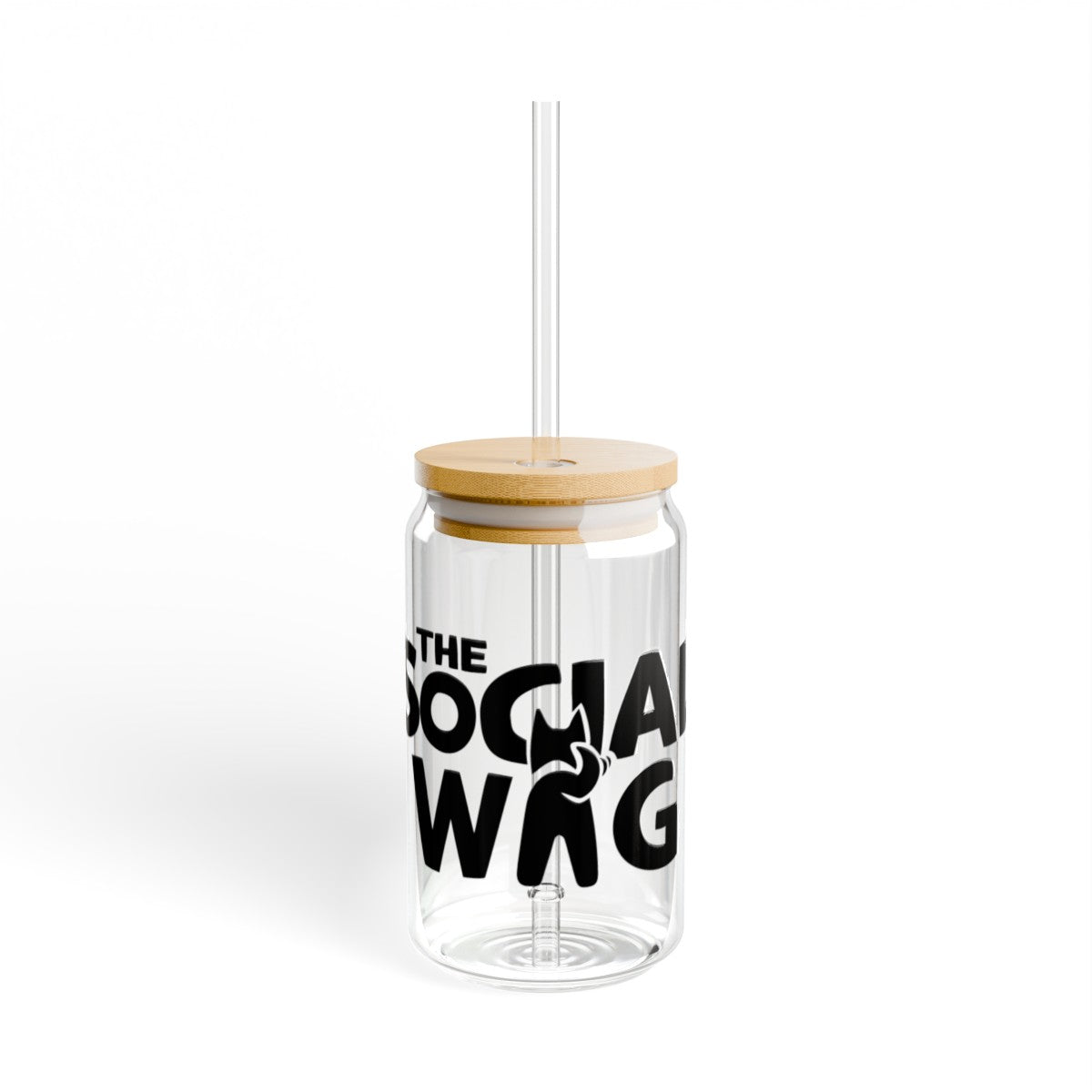 Social Wag 16oz Glass Cup