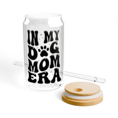 In My Dog Mom Era 16oz Glass Cup