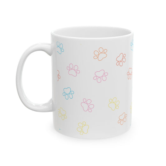 Doodle Paw Print Mug