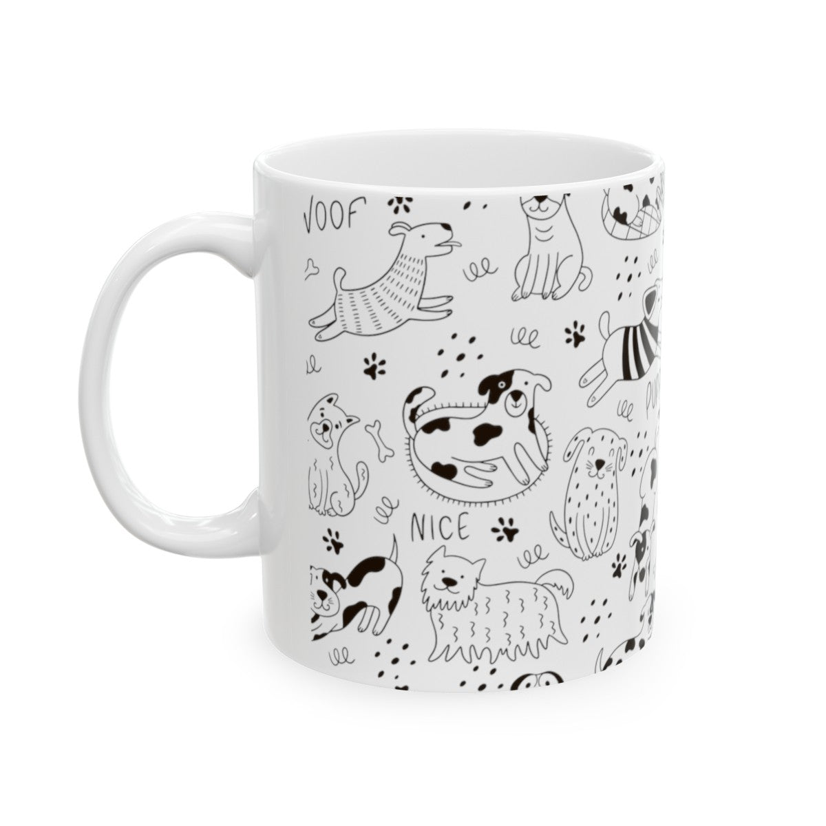 I Like Dogs Cartoon Mug